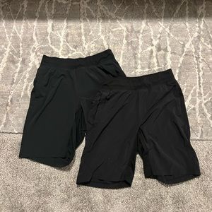 Lot of Two Lululemon Core Short Black 9” Inseam Small